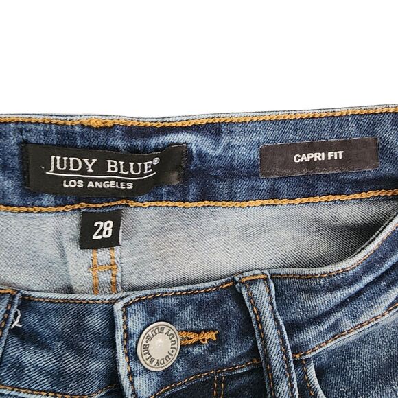 Judy Blue Capri Fit Jeans Womens SZ 28 Classic Everyday Simple Summer Normcore - Picture 2 of 4